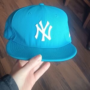 New Era Turquoise Blue Hat NY Yankees